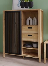 Highboard >JYTANA< in Mauvella Eiche   -...
