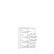 Highboard >JYTANA< in Mauvella Eiche   - 103,4x129,9x40,2cm (BxHxT)