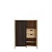 Highboard >JYTANA< in Mauvella Eiche   - 103,4x129,9x40,2cm (BxHxT)