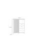 Highboard >JYTANA< in Mauvella Eiche   - 103,4x129,9x40,2cm (BxHxT)