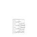 Highboard >JYTANA< in Mauvella Eiche   - 103,4x129,9x40,2cm (BxHxT)