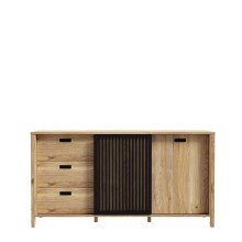 Sideboard >JYTANA< in Mauvella Eiche   - 174,8x91,5x40,2cm (BxHxT)