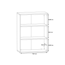 Kommode >KEFLAVIK< in Weiss / Uni Wolfram Grau  - 84,5x115,1x41,5cm (BxHxT)