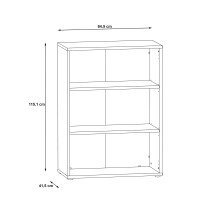 Kommode >KEFLAVIK< in Weiss / Uni Wolfram Grau  - 84,5x115,1x41,5cm (BxHxT)