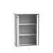 Kommode >KEFLAVIK< in Weiss / Uni Wolfram Grau  - 84,5x115,1x41,5cm (BxHxT)