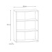 Kommode >KEFLAVIK< in Weiss / Uni Wolfram Grau  - 84,5x115,1x41,5cm (BxHxT)