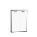 Kommode >KEFLAVIK< in Weiss / Uni Wolfram Grau  - 84,5x115,1x41,5cm (BxHxT)