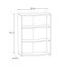 Kommode >KEFLAVIK< in Weiss / Uni Wolfram Grau  - 84,5x115,1x41,5cm (BxHxT)