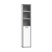 Standregal >KEFLAVIK< in Weiss / Uni Wolfram Grau  - 44,8x226,4x41,5cm (BxHxT)