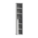 Standregal >KEFLAVIK< in Weiss / Uni Wolfram Grau  - 44,8x226,4x41,5cm (BxHxT)