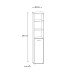 Standregal >KEFLAVIK< in Weiss / Uni Wolfram Grau  - 44,8x226,4x41,5cm (BxHxT)