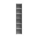 Standregal >KEFLAVIK< in Weiss / Uni Wolfram Grau  - 44,8x226,5x41,5cm (BxHxT)