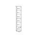 Standregal >KEFLAVIK< in Weiss / Uni Wolfram Grau  - 44,8x226,5x41,5cm (BxHxT)