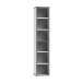 Standregal >KEFLAVIK< in Weiss / Uni Wolfram Grau  - 44,8x226,5x41,5cm (BxHxT)