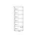 Standregal >KEFLAVIK< in Weiss / Uni Wolfram Grau  - 84,5x226,5x41,5cm (BxHxT)