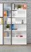 Standregal >KEFLAVIK< in Weiss / Uni Wolfram Grau  - 84,5x226,5x41,5cm (BxHxT)