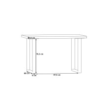 Schreibtisch >KEFLAVIK< in Weiß, Grau - 120x74,1x75cm (BxHxT)