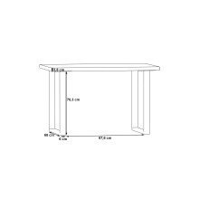 Schreibtisch >KEFLAVIK< in Weiß, Grau - 120x74,1x75cm (BxHxT)