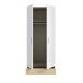 Kleiderschrank >ECONOBOX< in Weiss / Puccini Eiche  - 79,7x190,5x54,4cm (BxHxT)