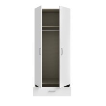 Kleiderschrank >ECONOBOX< in weiß - 79,7x190,5x54,4cm (BxHxT)