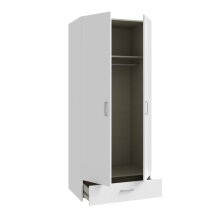Kleiderschrank >ECONOBOX< in weiß - 79,7x190,5x54,4cm (BxHxT)