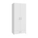 Kleiderschrank >ECONOBOX< in weiß - 79,7x190,5x54,4cm (BxHxT)