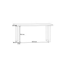 Schreibtisch >KEFLAVIK< in Weiß, Grau - 160x74,1x75cm (BxHxT)