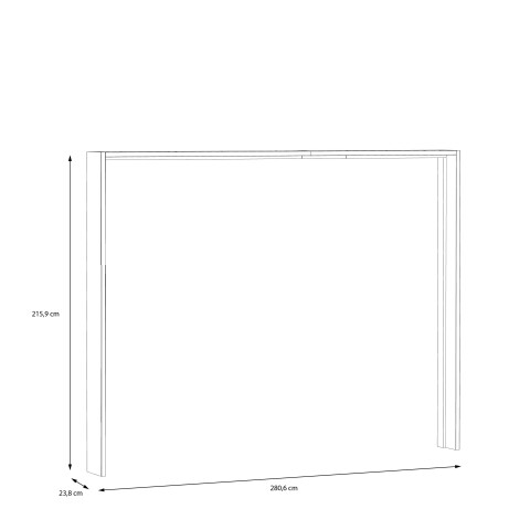 Passepartout >PASSEPARTOUTS< in schwarz - 280,9x215,9x23,8cm (BxHxT)