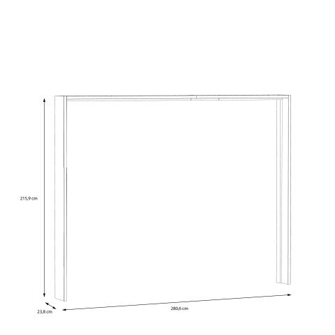 Passepartout >PASSEPARTOUTS< in schwarz - 280,9x215,9x23,8cm (BxHxT)