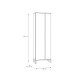 Kleiderschrank >QUAYLE< in Mauvella Eiche , Schwarz - 65,1x201,7x34,1cm (BxHxT)