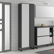 Kleiderschrank >QUAYLE< in Secret grey / Uni...