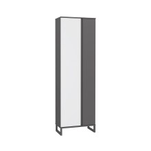 Kleiderschrank >QUAYLE< in Secret grey / Uni Wolfram grau