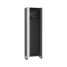 Kleiderschrank >QUAYLE< in Secret grey / Uni Wolfram grau