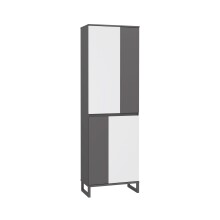 Drehtürenschrank >QUAYLE< in Secret grey / Uni Wolfram grau