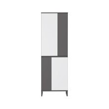Drehtürenschrank >QUAYLE< in Secret grey / Uni Wolfram grau