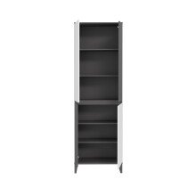 Drehtürenschrank >QUAYLE< in Secret grey / Uni Wolfram grau