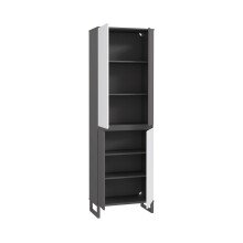 Drehtürenschrank >QUAYLE< in Secret grey / Uni Wolfram grau
