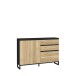 Schuhkommode >QUAYLE< in Mauvella Eiche   - 150,1x99,3x34,1cm (BxHxT)
