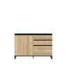 Schuhkommode >QUAYLE< in Mauvella Eiche   - 150,1x99,3x34,1cm (BxHxT)