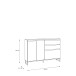 Schuhkommode >QUAYLE< in Mauvella Eiche   - 150,1x99,3x34,1cm (BxHxT)