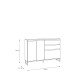 Schuhkommode >QUAYLE< in Mauvella Eiche   - 150,1x99,3x34,1cm (BxHxT)