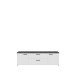 TV-Board >SALTWATER< in Weiss / VENICE Marmor / Weiss Glanz