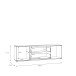 TV-Board >SALTWATER< in Weiss / VENICE Marmor / Weiss Glanz