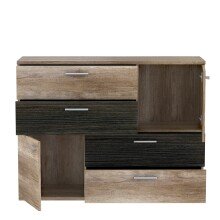 Kombikommode >SKIVE< in Eiche Antik / Touchwood  - 124,9x95,9x41,3cm (BxHxT)