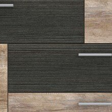 Kombikommode >SKIVE< in Eiche Antik / Touchwood  - 124,9x95,9x41,3cm (BxHxT)