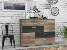Kombikommode >SKIVE< in Eiche Antik / Touchwood  -...