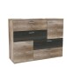 Kombikommode >SKIVE< in Eiche Antik / Touchwood  - 124,9x95,9x41,3cm (BxHxT)