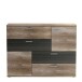 Kombikommode >SKIVE< in Eiche Antik / Touchwood  - 124,9x95,9x41,3cm (BxHxT)