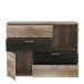 Kombikommode >SKIVE< in Eiche Antik / Touchwood  - 124,9x95,9x41,3cm (BxHxT)