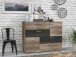 Kombikommode >SKIVE< in Eiche Antik / Touchwood  - 124,9x95,9x41,3cm (BxHxT)